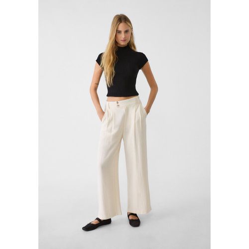 Jupe-culotte avec lin 32 - Stradivarius - Modalova