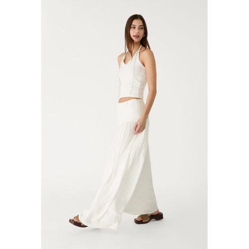 Jupe midi fluide contrastante XS - Stradivarius - Modalova