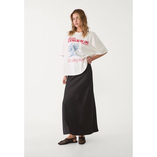 Jupe midi satinée XS - Stradivarius - Modalova