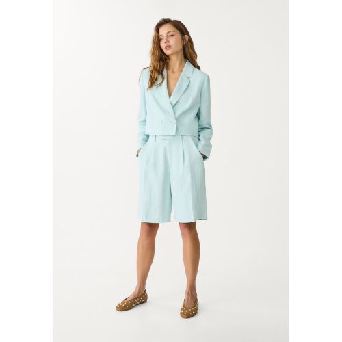 Bermuda texturé à pinces 32 - Stradivarius - Modalova