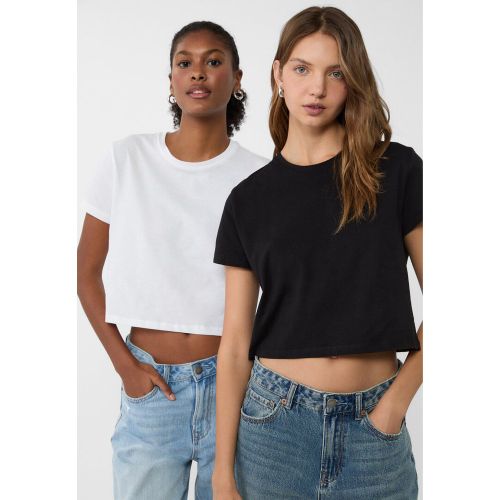 Pack de 2 crop tops à manches courtes XS - Stradivarius - Modalova