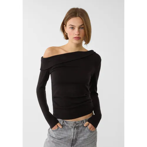 Top asymétrique en maille XS - Stradivarius - Modalova