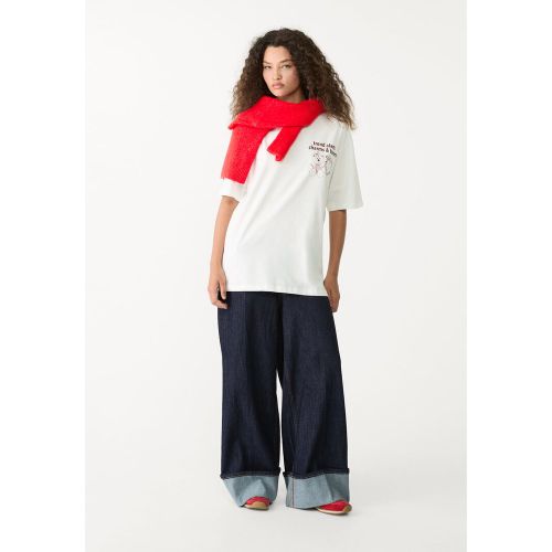 T-shirt oversize heavy cotton ours XS - Stradivarius - Modalova