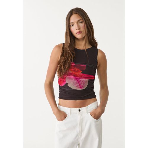 Top tulle hibiscus XS - Stradivarius - Modalova