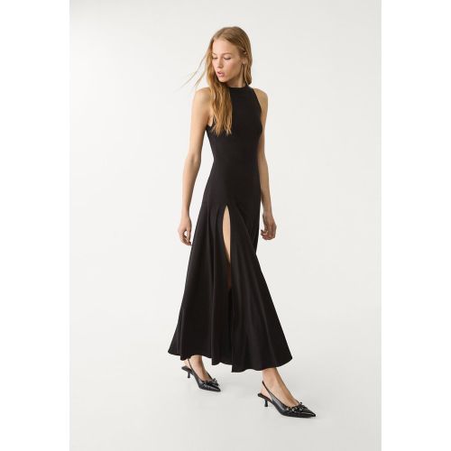 Robe midi fluide fendue XS - Stradivarius - Modalova