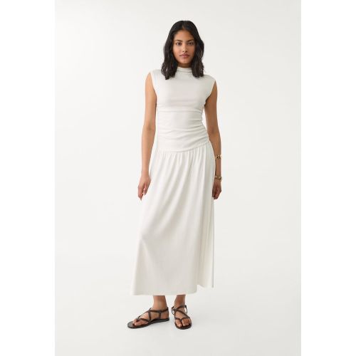 Robe midi col cheminée Écru XS - Stradivarius - Modalova