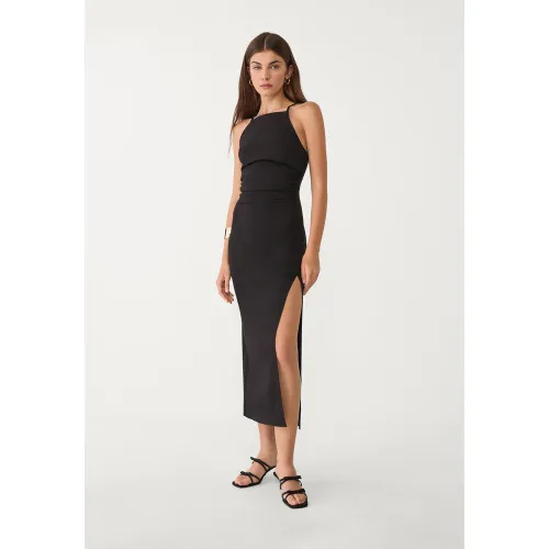 Robe midi encolure américaine XS - Stradivarius - Modalova