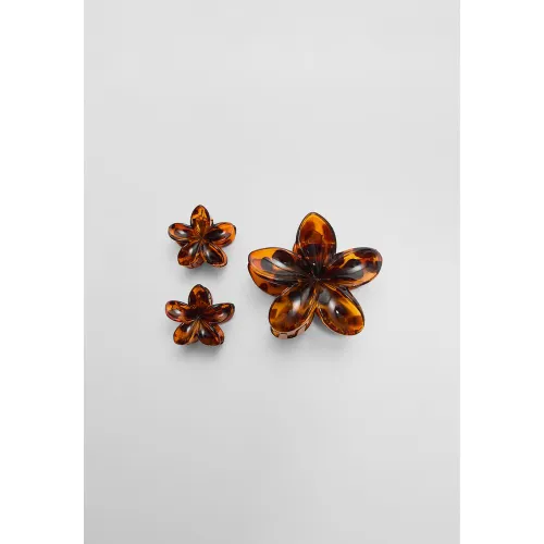 Lot de 3 pinces à cheveux fleur OS - Stradivarius - Modalova