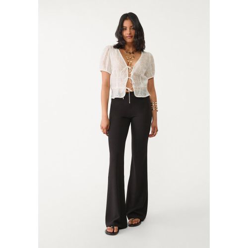 Pantalon flare maille uni XS - Stradivarius - Modalova