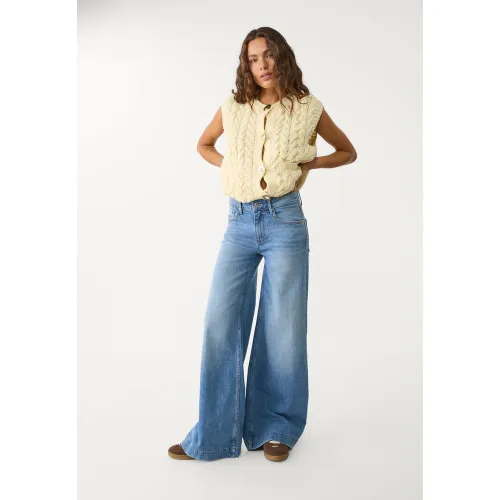 Jean D71 flare wide leg décontracté 32 - Stradivarius - Modalova