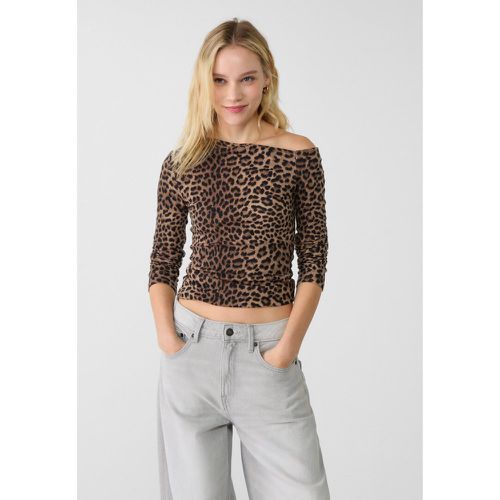 Top encolure asymétrique imprimé animal XS - Stradivarius - Modalova