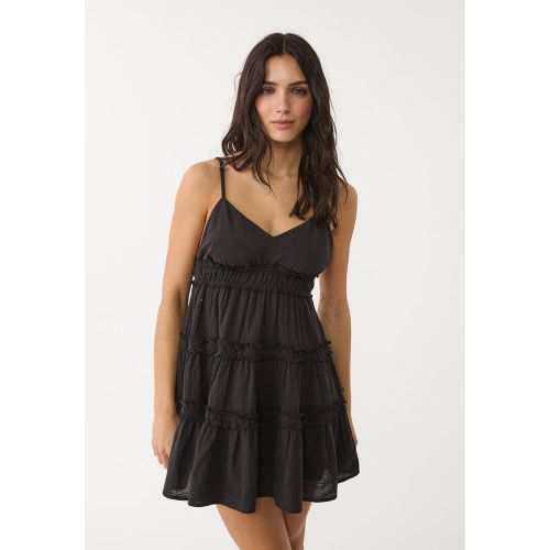 Robe courte à bretelles et volants XS - Stradivarius - Modalova