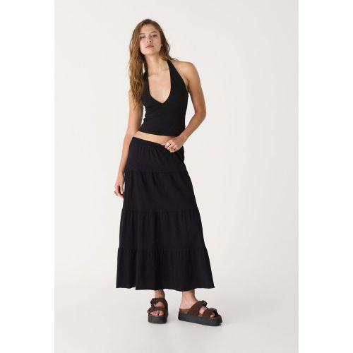 Jupe longue fluide en maille XS - Stradivarius - Modalova