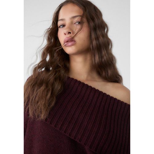 Pull en maille à épaules nues XS - Stradivarius - Modalova