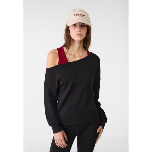 Sweat épaule dénudée en tissu doux XS - Stradivarius - Modalova