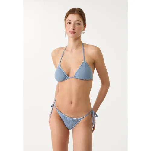 Culotte de bikini surpiqûres XS - Stradivarius - Modalova