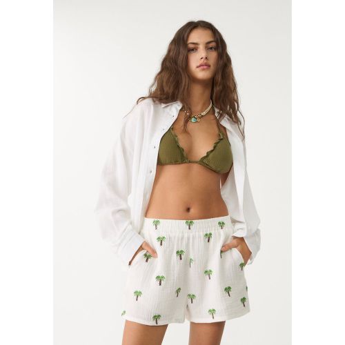 Short fluide brodé palmiers XS - Stradivarius - Modalova