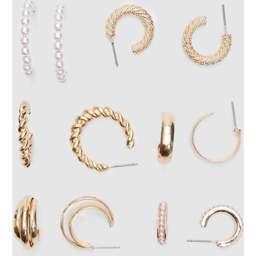 Lot 6 paires d’anneaux perles OS - Stradivarius - Modalova