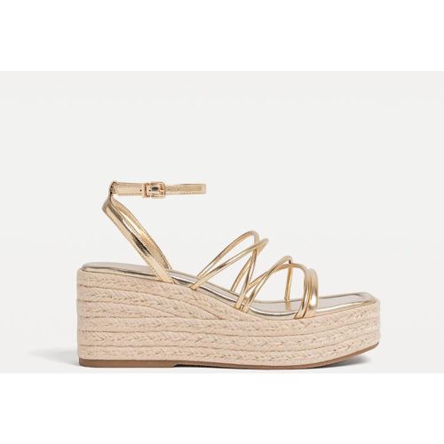 Chaussures compensées en jute 35 - Stradivarius - Modalova