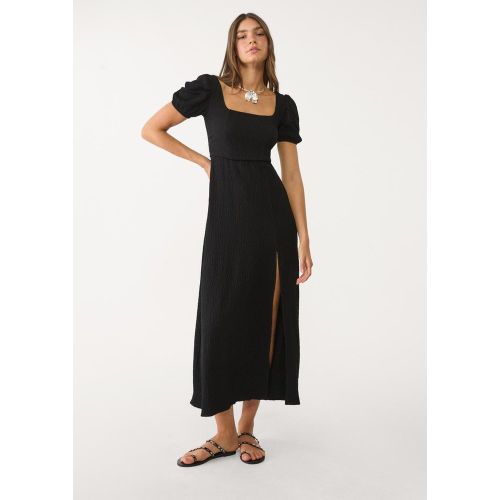 Robe longue fluide dos croisé XS - Stradivarius - Modalova