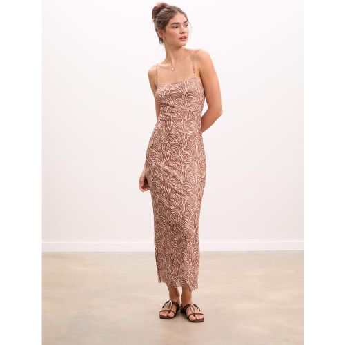 Robe midi en tulle imprimé XS - Stradivarius - Modalova