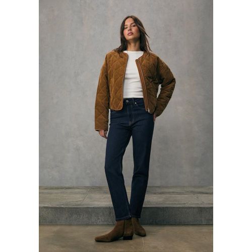 D10 Jean mom slim fit DENIM DÉSENCOLLÉ DÉLAVÉ 32 - Stradivarius - Modalova