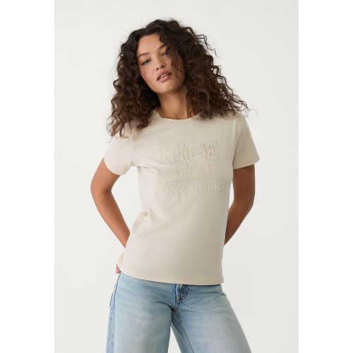T-shirt avec inscription brodée XS - Stradivarius - Modalova