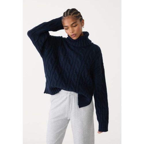 Pull col roulé maille torsadée XS - Stradivarius - Modalova