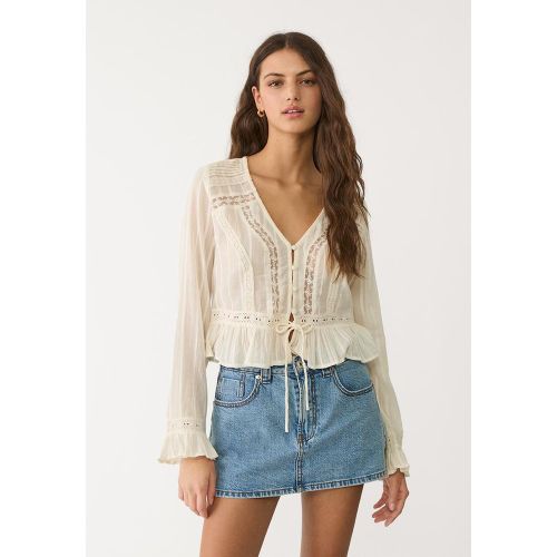 Jupe-short D62 en jean DENIM BLEU MOYEN CLAIR DÉLAVÉ 32 - Stradivarius - Modalova