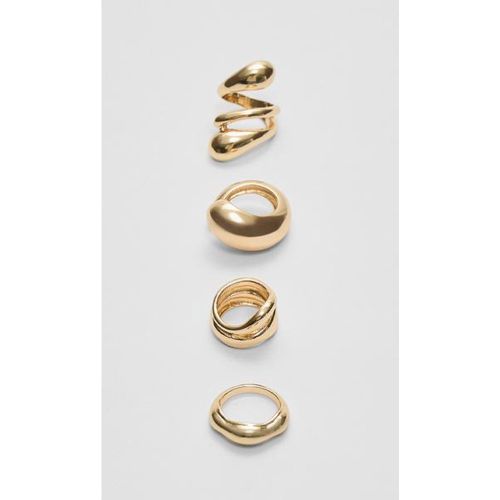 Lot de 4 bagues épaisses OS - Stradivarius - Modalova