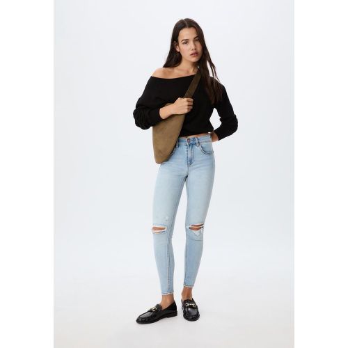 Jean skinny taille basse DENIM BLEU CLAIR DÉLAVÉ 32 - Stradivarius - Modalova