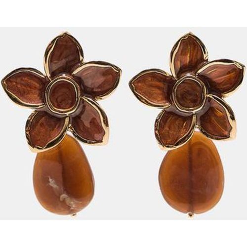 Boucle d'oreille fleur émaillée OS - Stradivarius - Modalova