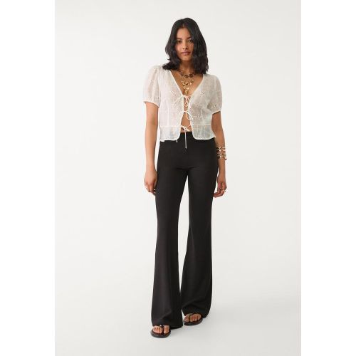 Pantalon flare maille uni XS - Stradivarius - Modalova