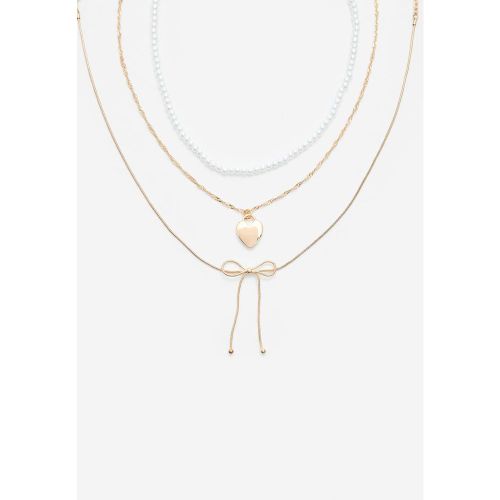 Lot de 3 colliers nœud et cœur OS - Stradivarius - Modalova
