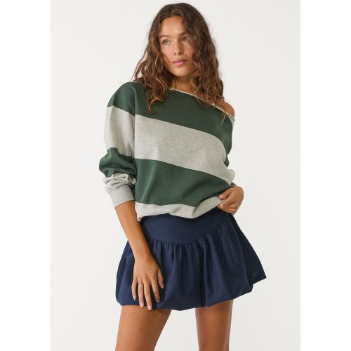 Sweat épaules nues à rayures XS - Stradivarius - Modalova