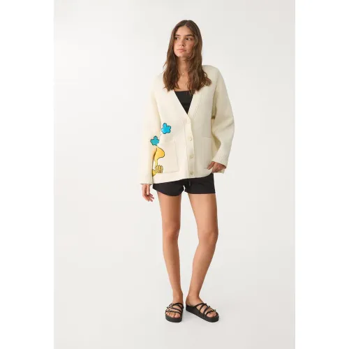 Veste en maille oversize Snoopy OS - Stradivarius - Modalova