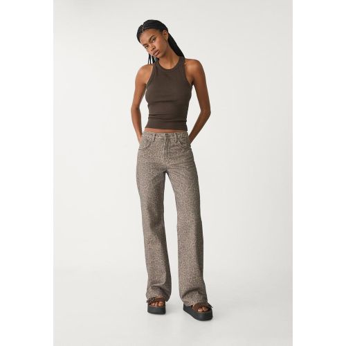 Pantalon straight léopard 32 - Stradivarius - Modalova