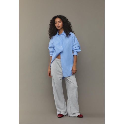 Chemise longue popeline rayée XS - Stradivarius - Modalova