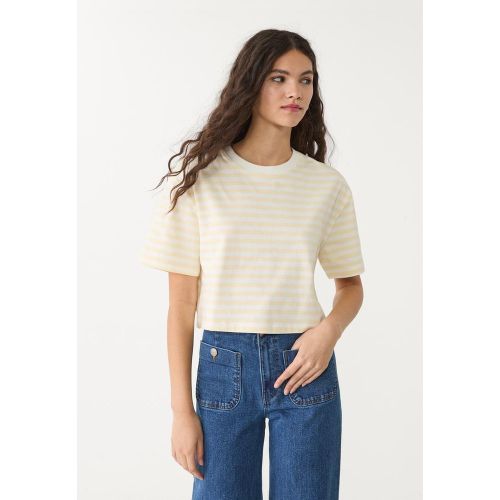 Top cropped en coton à rayures XS - Stradivarius - Modalova