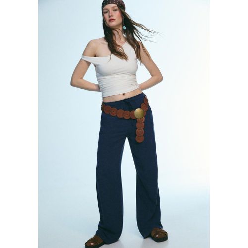 Pantalon fluide lin XS - Stradivarius - Modalova
