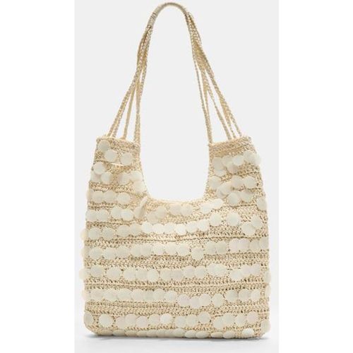 Sac bandoulière à paillettes Écru OS - Stradivarius - Modalova