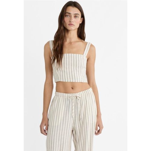 Top court en lin XS - Stradivarius - Modalova