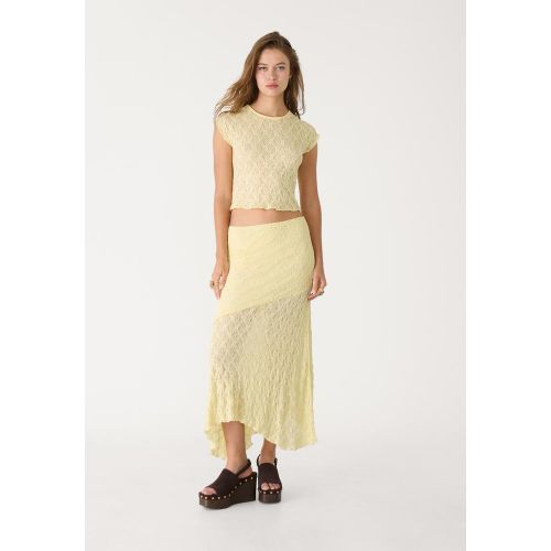 T-shirt mini-manches en dentelle XS - Stradivarius - Modalova