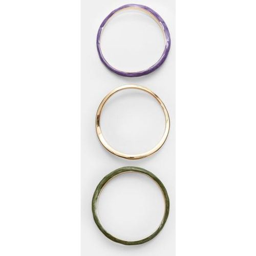 Ensemble de 3 bracelets combinés émaillés OS - Stradivarius - Modalova