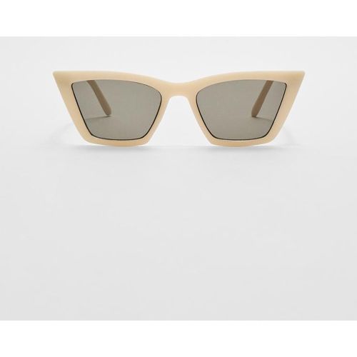 Lunettes de soleil rectangulaires monture épaisse Écru OS - Stradivarius - Modalova
