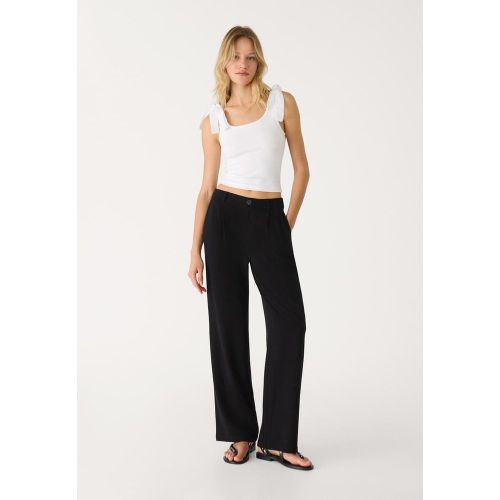 Pantalon droit en lin 32 - Stradivarius - Modalova