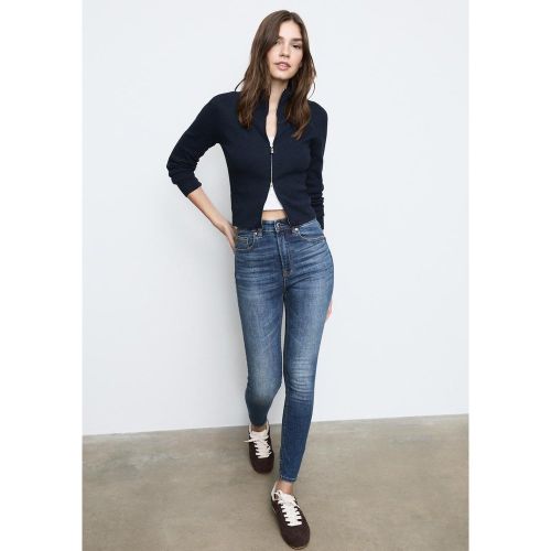 Jean D09 skinny taille très haute DENIM DÉSENCOLLÉ DÉLAVÉ 32 - Stradivarius - Modalova