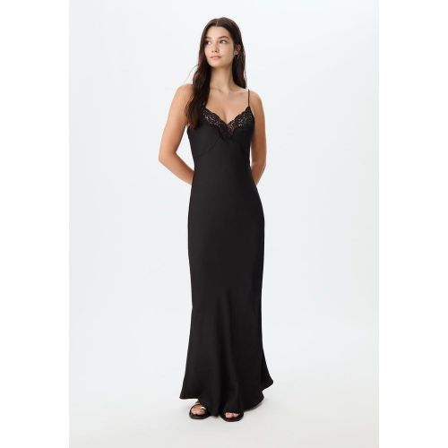 Longue robe nuisette satinée XS - Stradivarius - Modalova