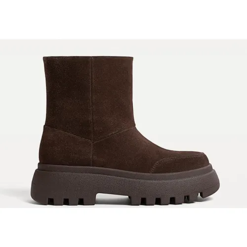 Bottines track cuir 35 - Stradivarius - Modalova