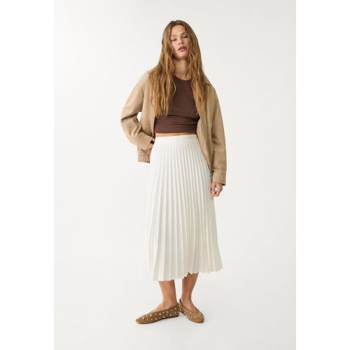 Jupe midi plissée S - Stradivarius - Modalova